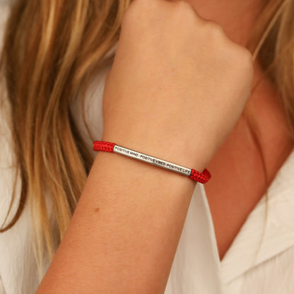 POSITIVE MIND - POSITIVE LIFE - POSITIVE VIBES ROPE BRACELET - Inspiration Co.