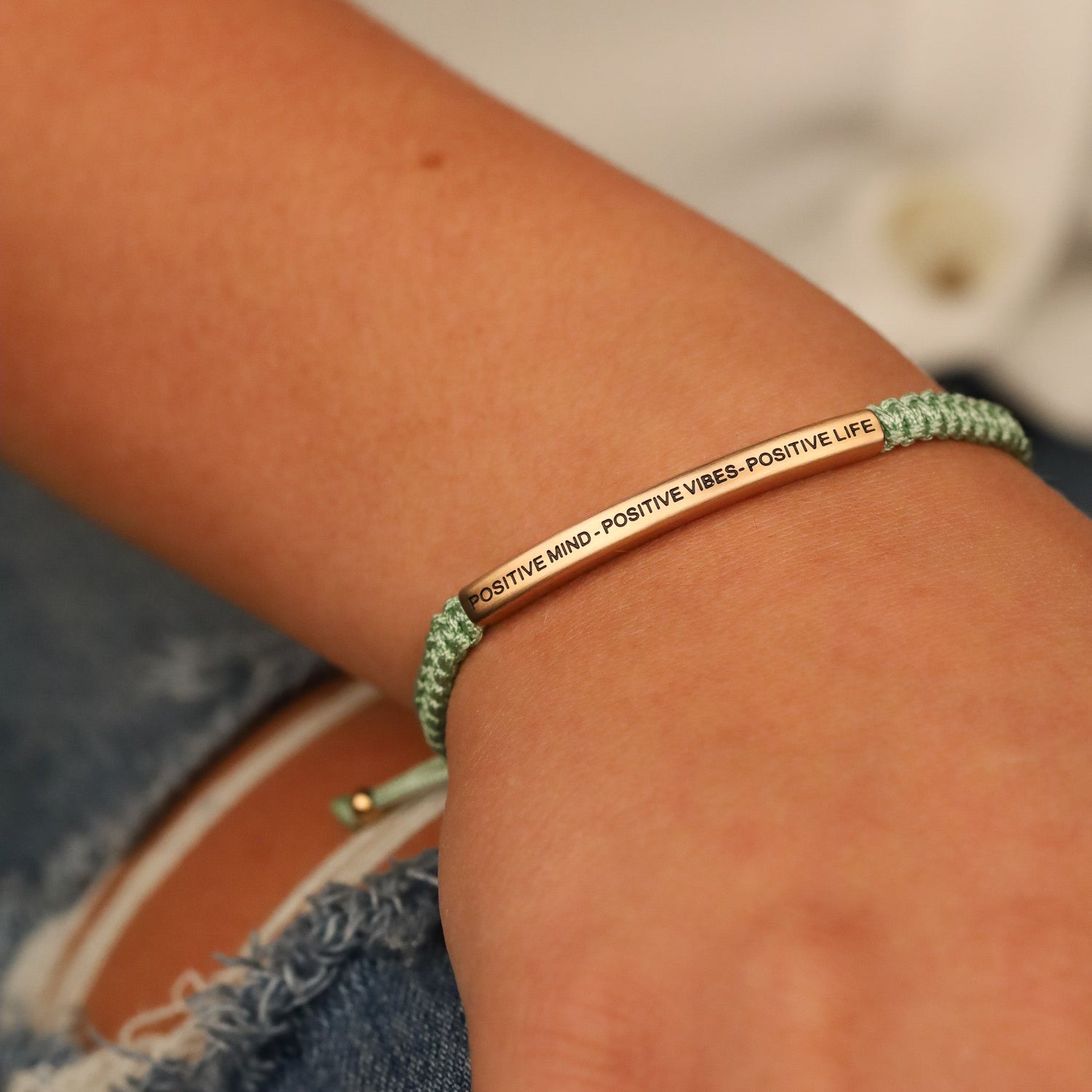 POSITIVE MIND - POSITIVE LIFE - POSITIVE VIBES ROPE BRACELET - Inspiration Co.