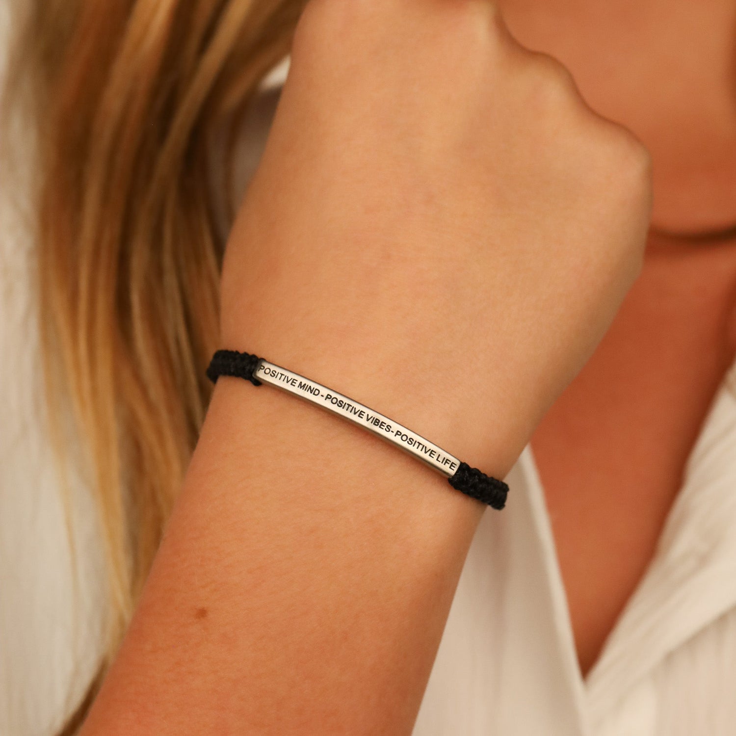 POSITIVE MIND - POSITIVE LIFE - POSITIVE VIBES ROPE BRACELET - Inspiration Co.