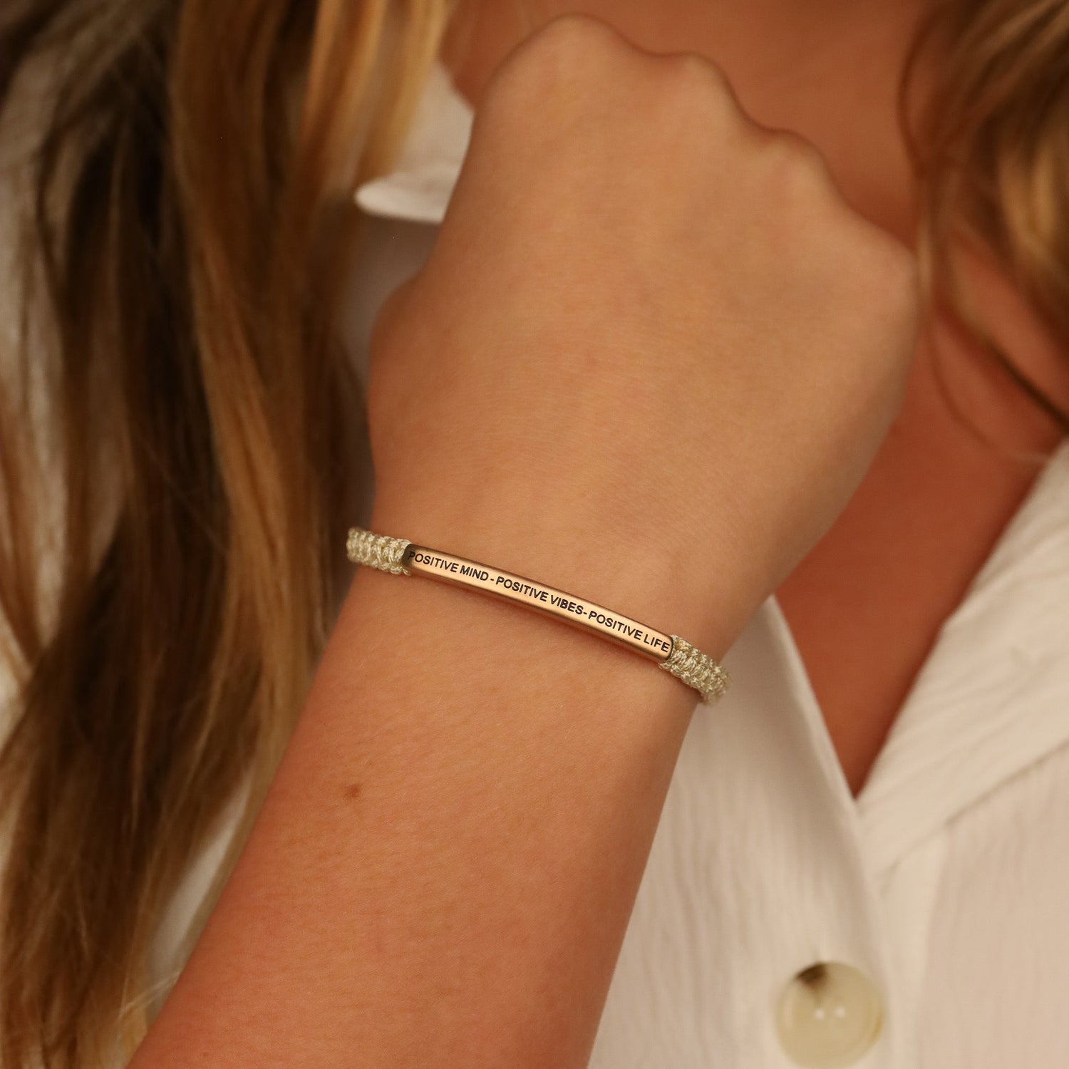 POSITIVE MIND - POSITIVE LIFE - POSITIVE VIBES ROPE BRACELET - Inspiration Co.