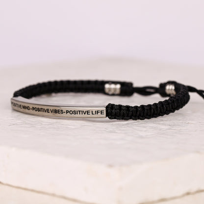 POSITIVE MIND - POSITIVE LIFE - POSITIVE VIBES ROPE BRACELET - Inspiration Co.