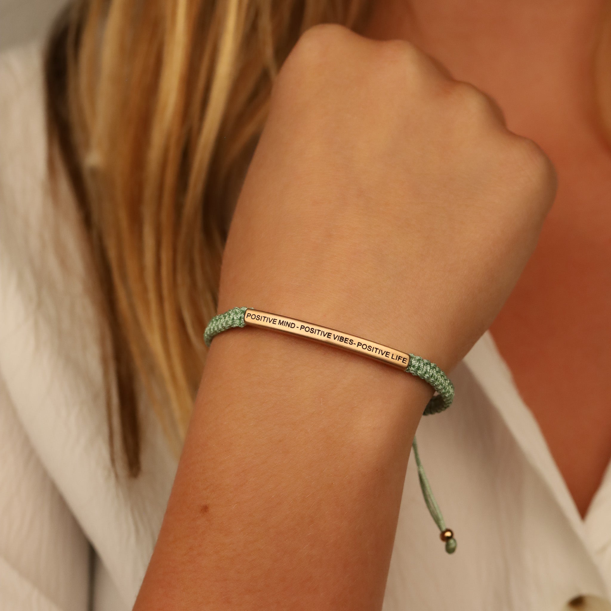 POSITIVE MIND - POSITIVE LIFE - POSITIVE VIBES ROPE BRACELET - Inspiration Co.