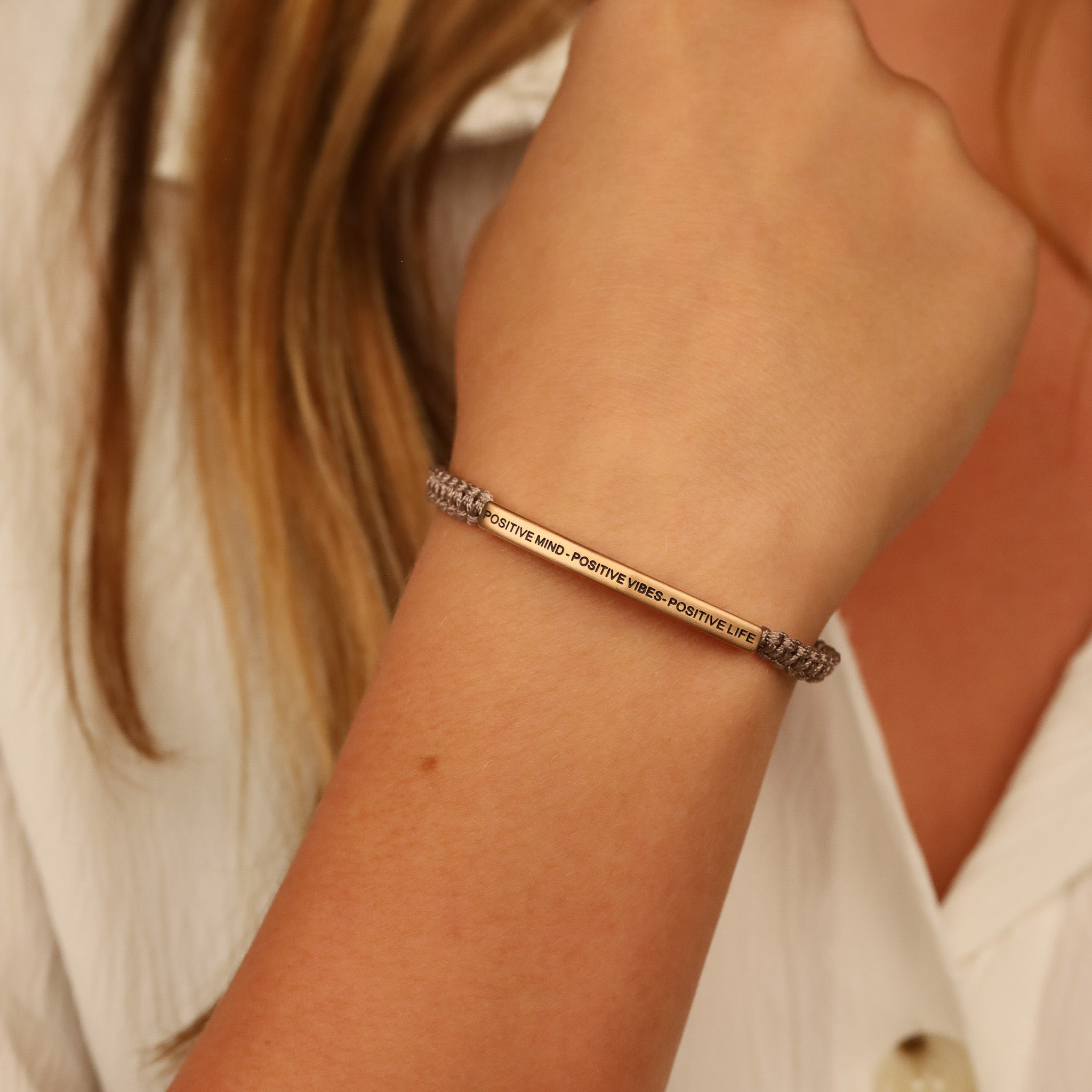 POSITIVE MIND - POSITIVE LIFE - POSITIVE VIBES ROPE BRACELET - Inspiration Co.