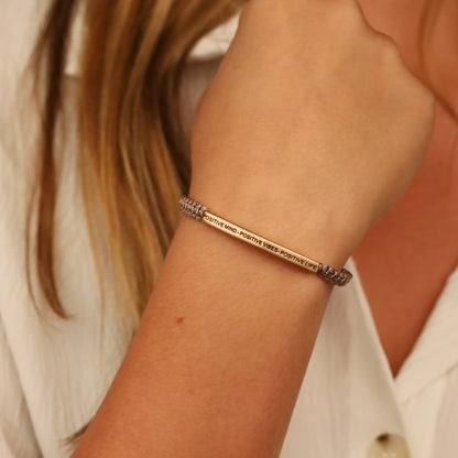 POSITIVE MIND - POSITIVE LIFE - POSITIVE VIBES ROPE BRACELET - Inspiration Co.