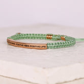 POSITIVE MIND - POSITIVE LIFE - POSITIVE VIBES ROPE BRACELET - Inspiration Co.