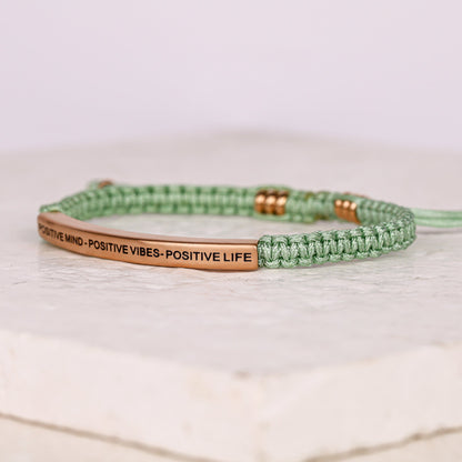 POSITIVE MIND - POSITIVE LIFE - POSITIVE VIBES ROPE BRACELET - Inspiration Co.