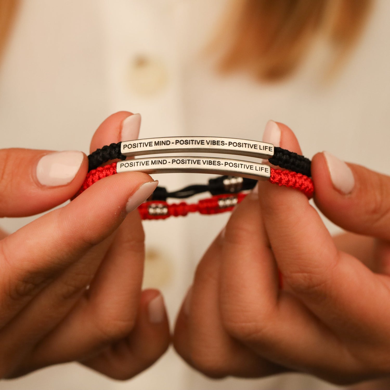 POSITIVE MIND - POSITIVE LIFE - POSITIVE VIBES ROPE BRACELET - Inspiration Co.