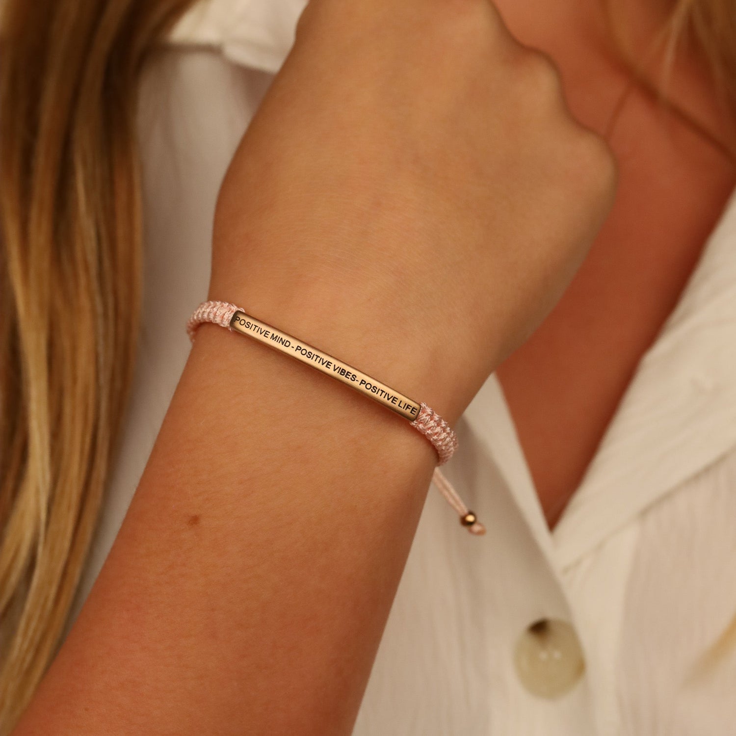 POSITIVE MIND - POSITIVE LIFE - POSITIVE VIBES ROPE BRACELET - Inspiration Co.