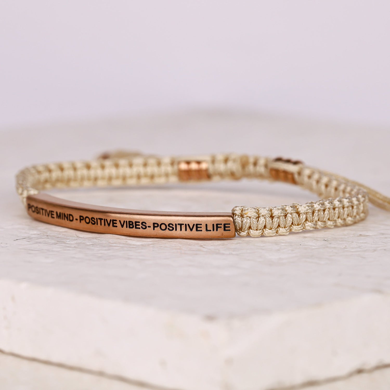 POSITIVE MIND - POSITIVE LIFE - POSITIVE VIBES ROPE BRACELET - Inspiration Co.