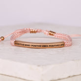 POSITIVE MIND - POSITIVE LIFE - POSITIVE VIBES ROPE BRACELET - Inspiration Co.