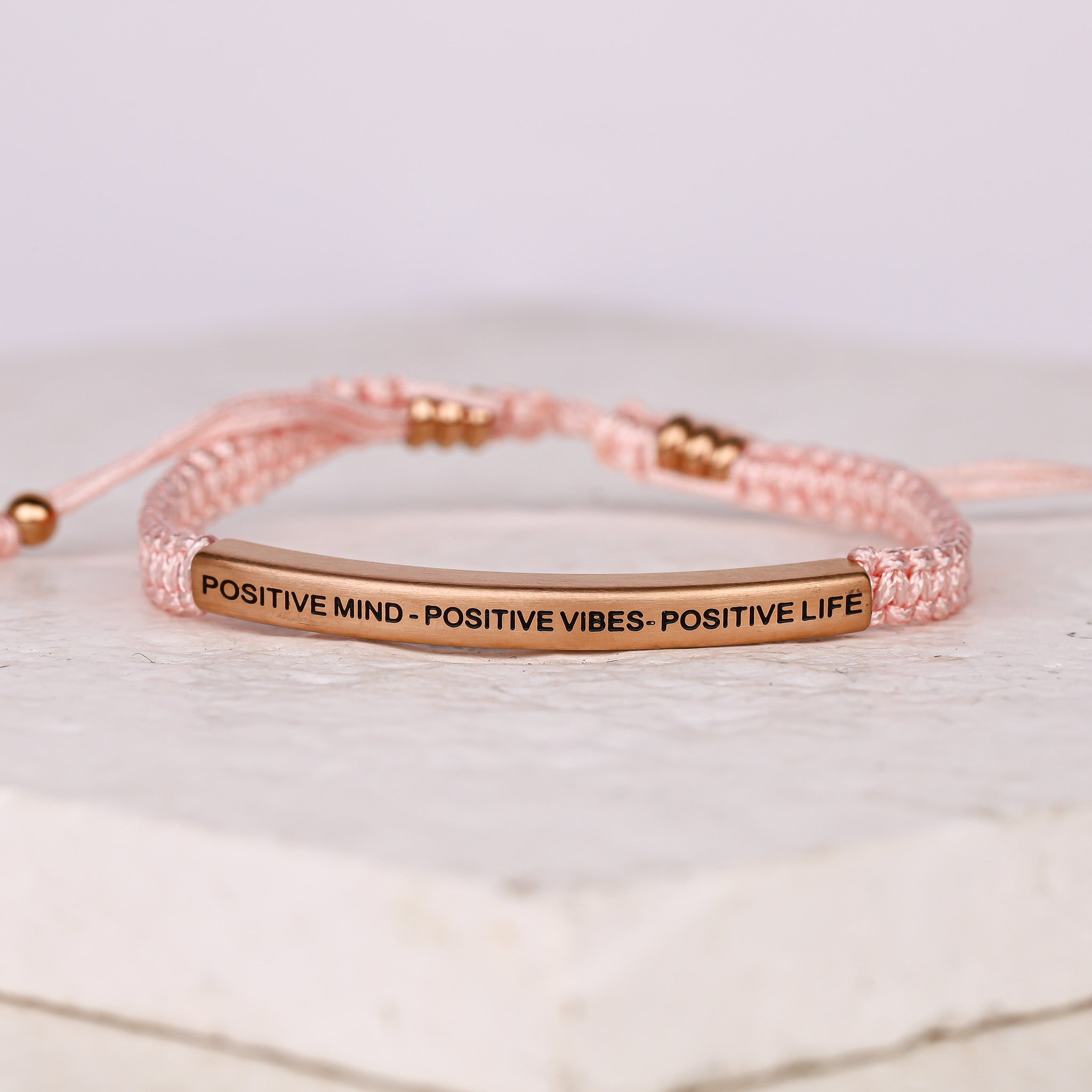 POSITIVE MIND - POSITIVE LIFE - POSITIVE VIBES ROPE BRACELET - Inspiration Co.