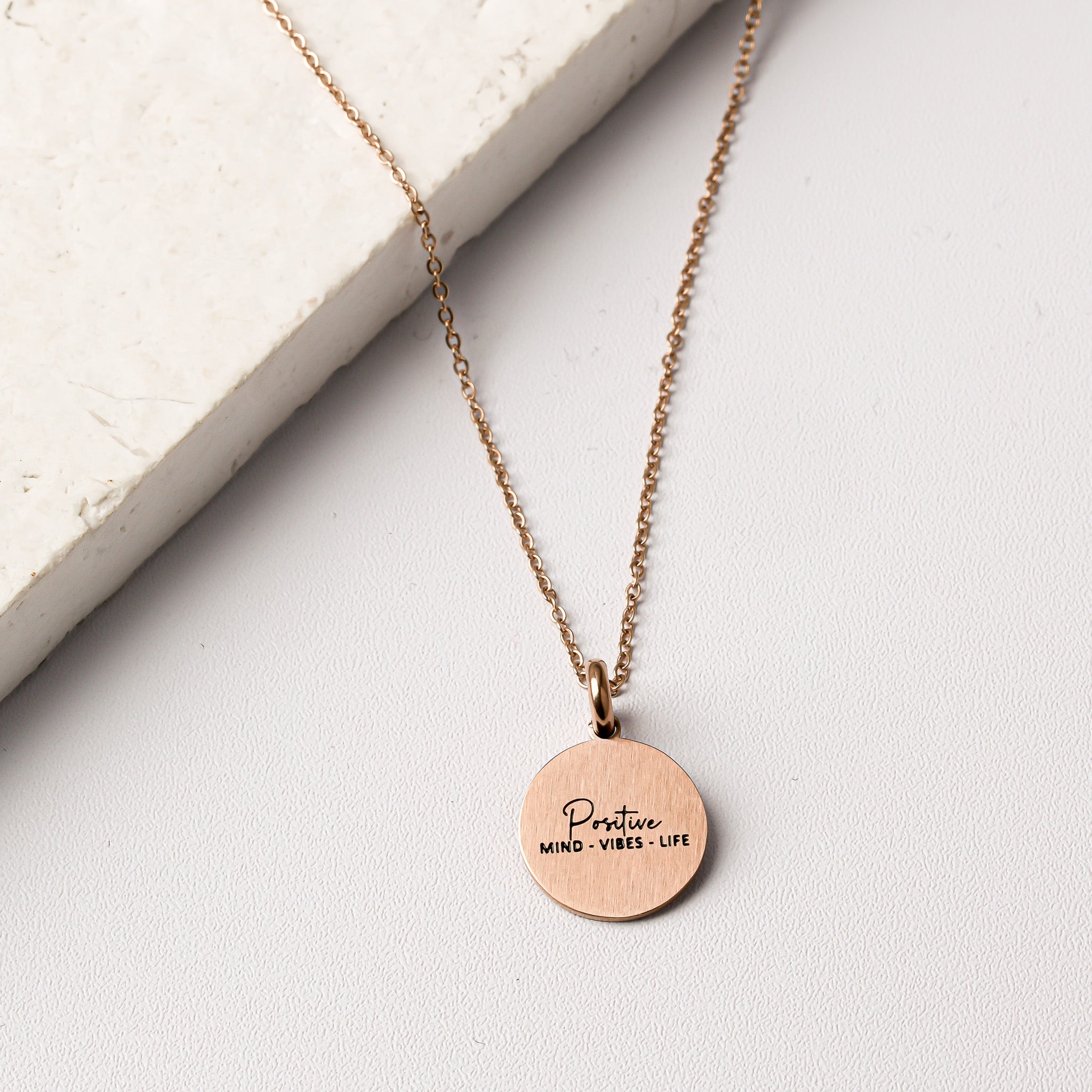 POSITIVE MIND, POSITIVE VIBES, POSITIVE LIFE PENDANT - Inspiration Co.