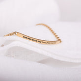 SHE BELIEVED SHE COULD SO SHE DID- DAINTY CHAIN BRACELET - Inspiration Co.