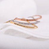 SHE BELIEVED SHE COULD SO SHE DID- DAINTY CHAIN BRACELET - Inspiration Co.